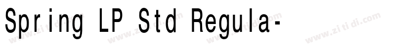 Spring LP Std Regula字体转换